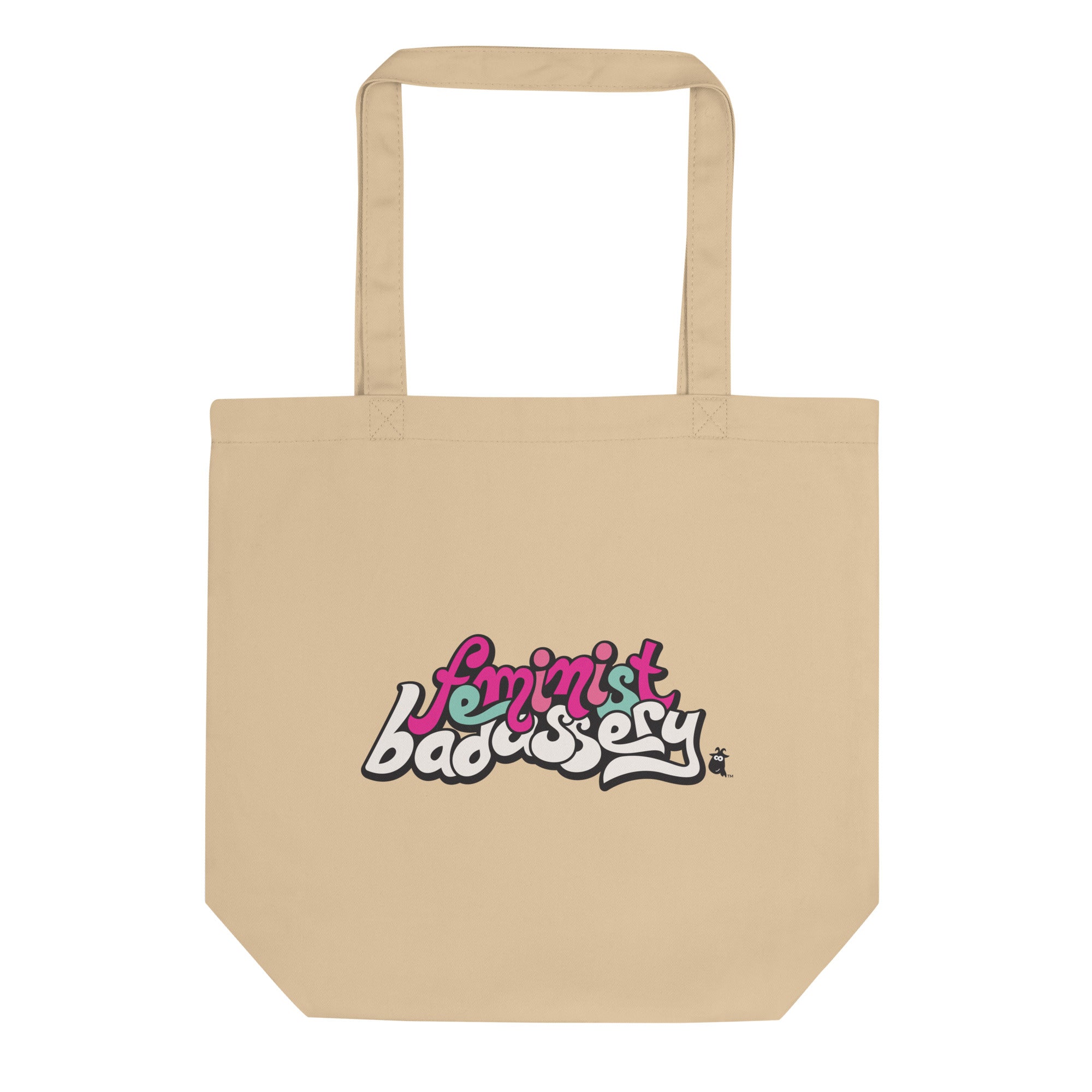 Feminist Badassery - Pink & Mint Small Eco Tote Bag – Third